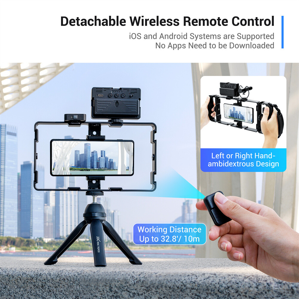 For iPhone Vlogging Kit Stabilizer Phone Video Camera Rig with Remote Control