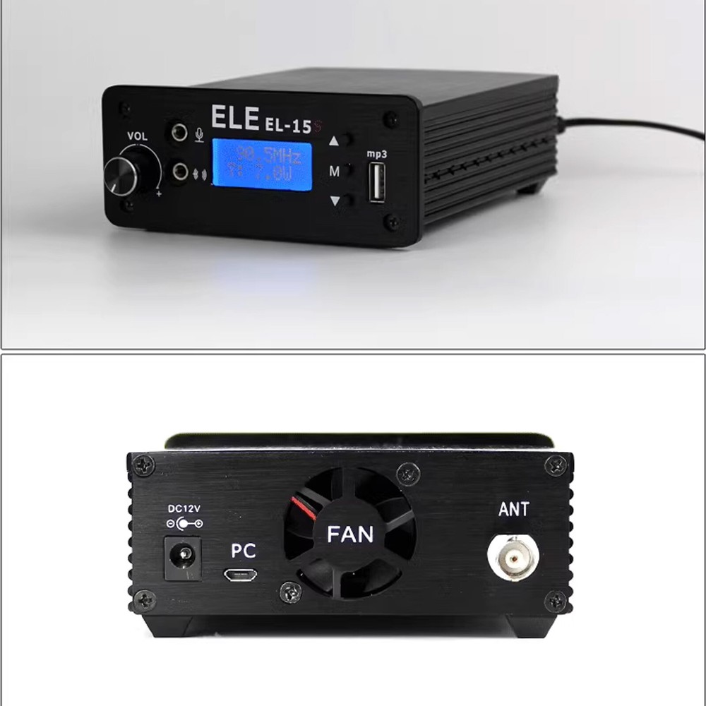 EL-15S FM Broadcast Transmitter Timing Wireless System Music 1.5W For U Disk Mm3