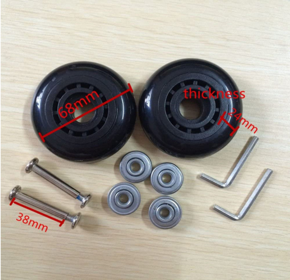 2pcs Luggage Wheel Suitcase Replacement Wheel Caster Wheel Replacement Part