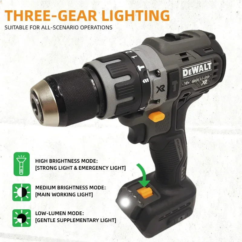 DEWALT DCD791 Compact Cordless Drill Brushless Motor Drill Screwdriver Multi...