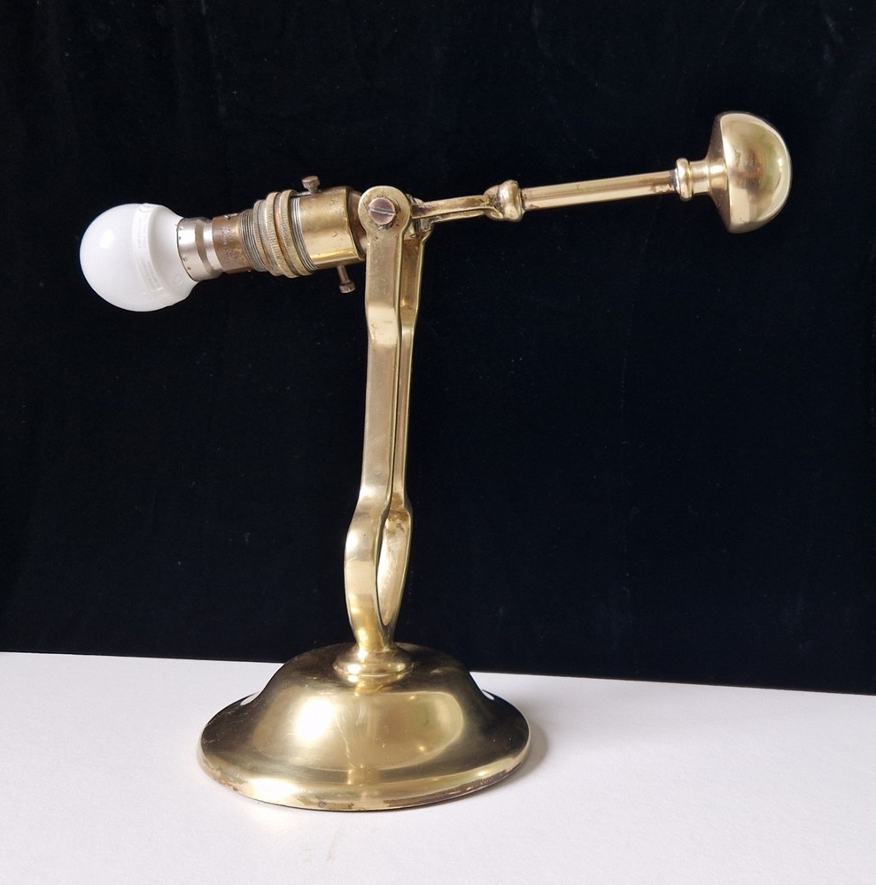 Antique Solid Brass Mariner's Electric Gimbal Wall/Table Lamp