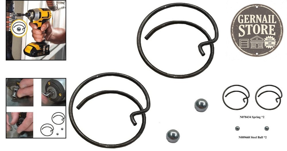 Compact 2 Pack Spring and Steel Ball Set - Essential for Impact Driver Users