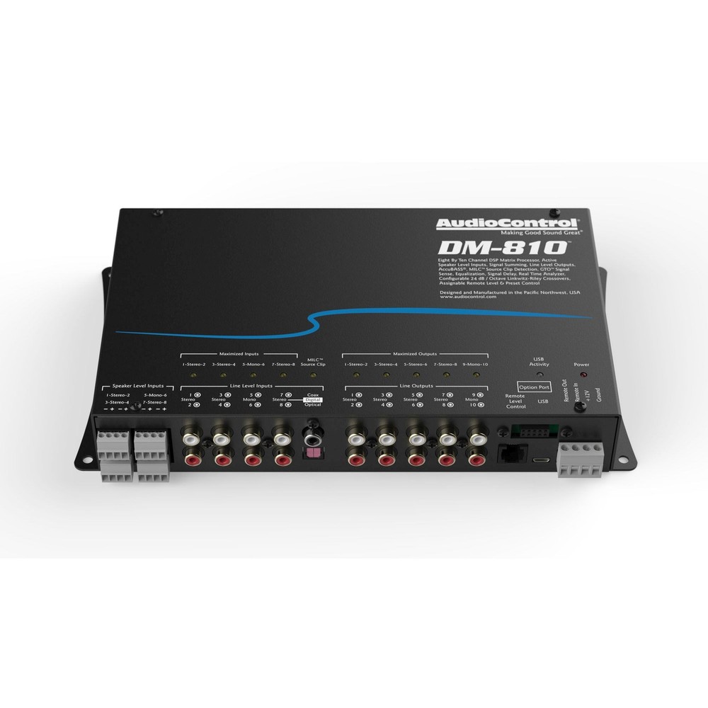 AudioControl DM-810 8 Input 10 Output DSP Matrix Processor and ACR-3 Dash Remote