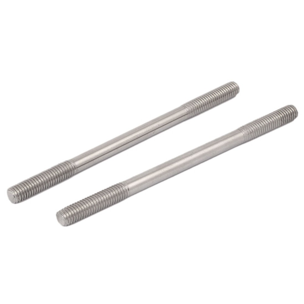 M8 x 130mm Tight Adjustable Push Double End Thread Stud Teeth Rod 10pcs