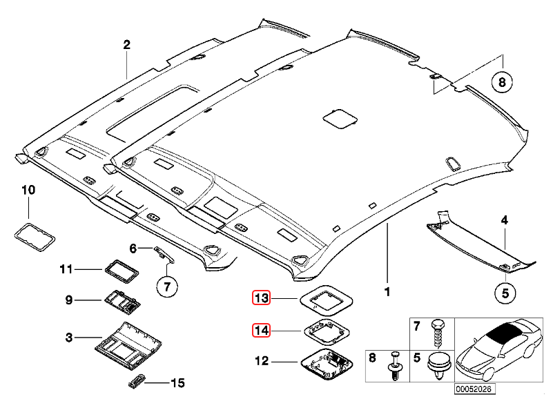 BMW E46 Alarm Sensor Bracket Kit | Top & Bottom Set | E39 E38 Z3 Mini R50 R53
