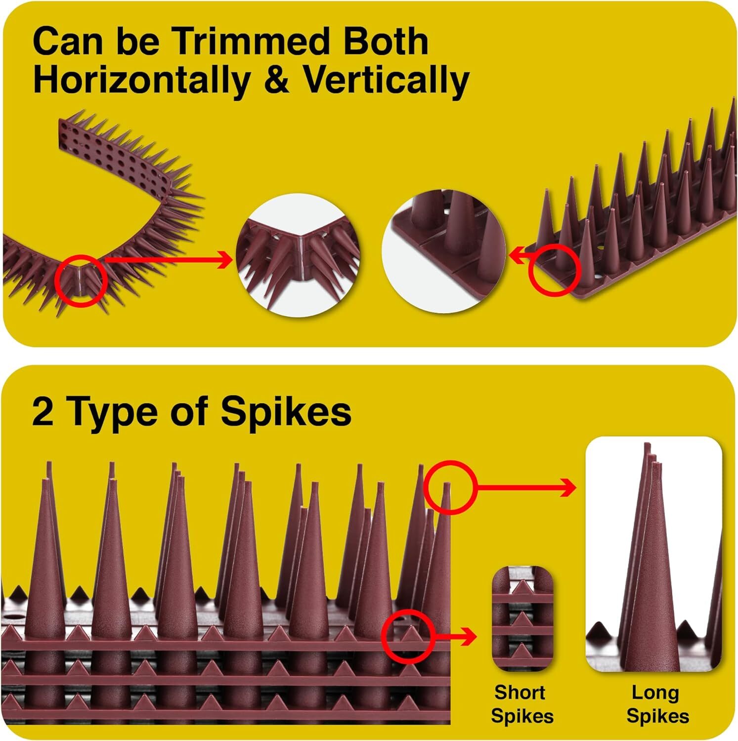 Bird Spikes Arrow Pigeon Spike Fence for Keeping Small Bird,Crow Woodpecker Away