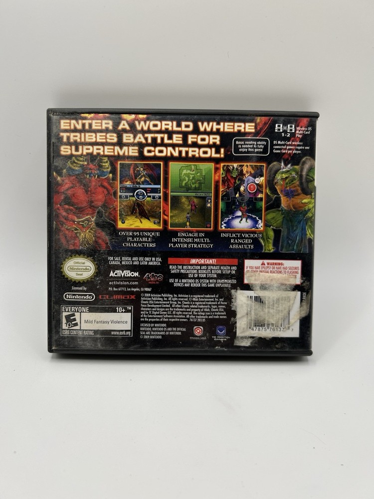 Chaotic Shadow Warriors Nintendo DS Game Case Only Replacement Authentic