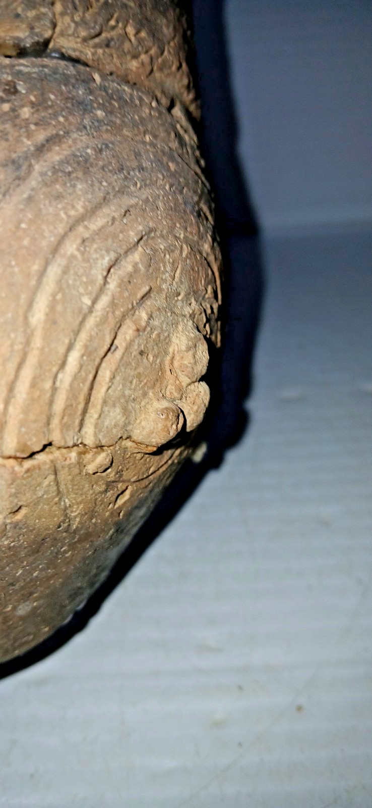 Pre-Columbian Native American Indian Mississippian Partial Pottery Jar Artifact