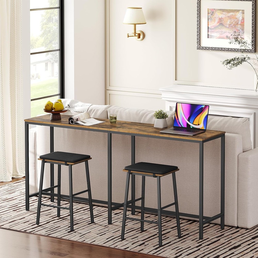 70.8" Long Bar Table Counter Bar Height Table High Top Table Rectangular Hightop