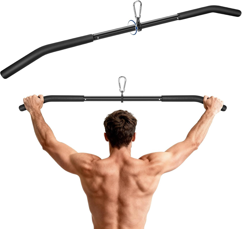 39.7'' LAT Pulldown Bar with Full Rotation, Lat Pulldown Attachments for Pulley