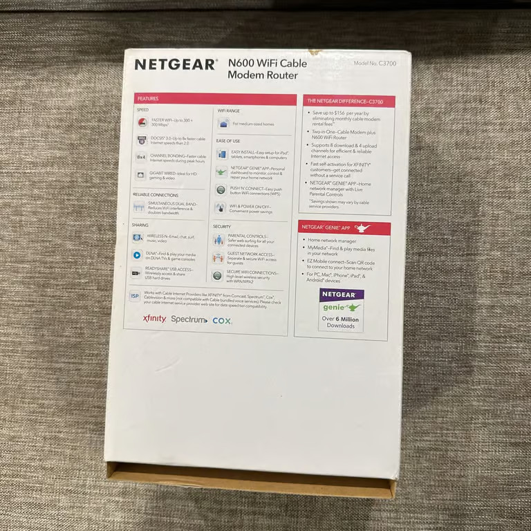 Netgear C3700 WiFi Cable Modem Router