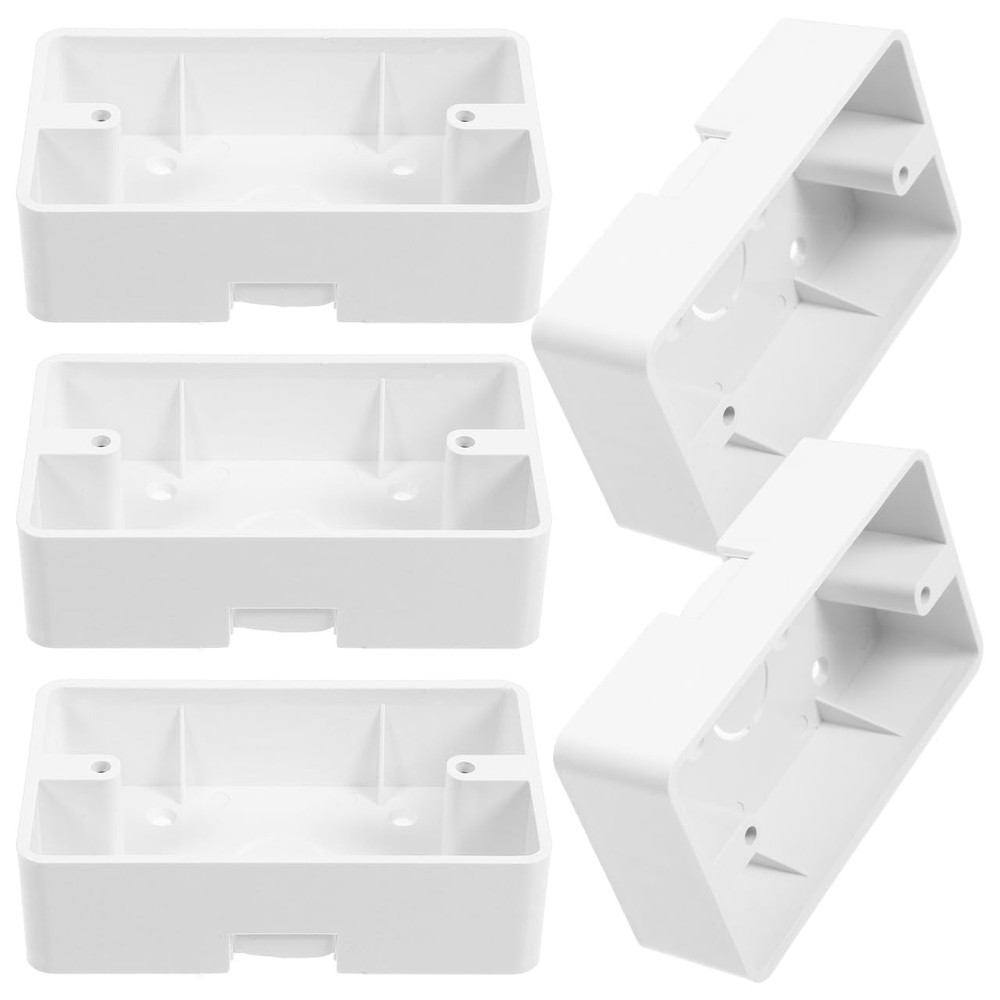 5Pcs Surface Mount Outlet Box,Surface Mount Electrical Box Plastic Junction E...