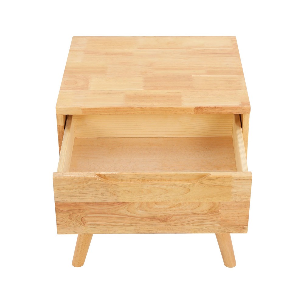 Modern Rectangular Sofa Side Table Bedside Table With Drawer Wood Color NEW/US