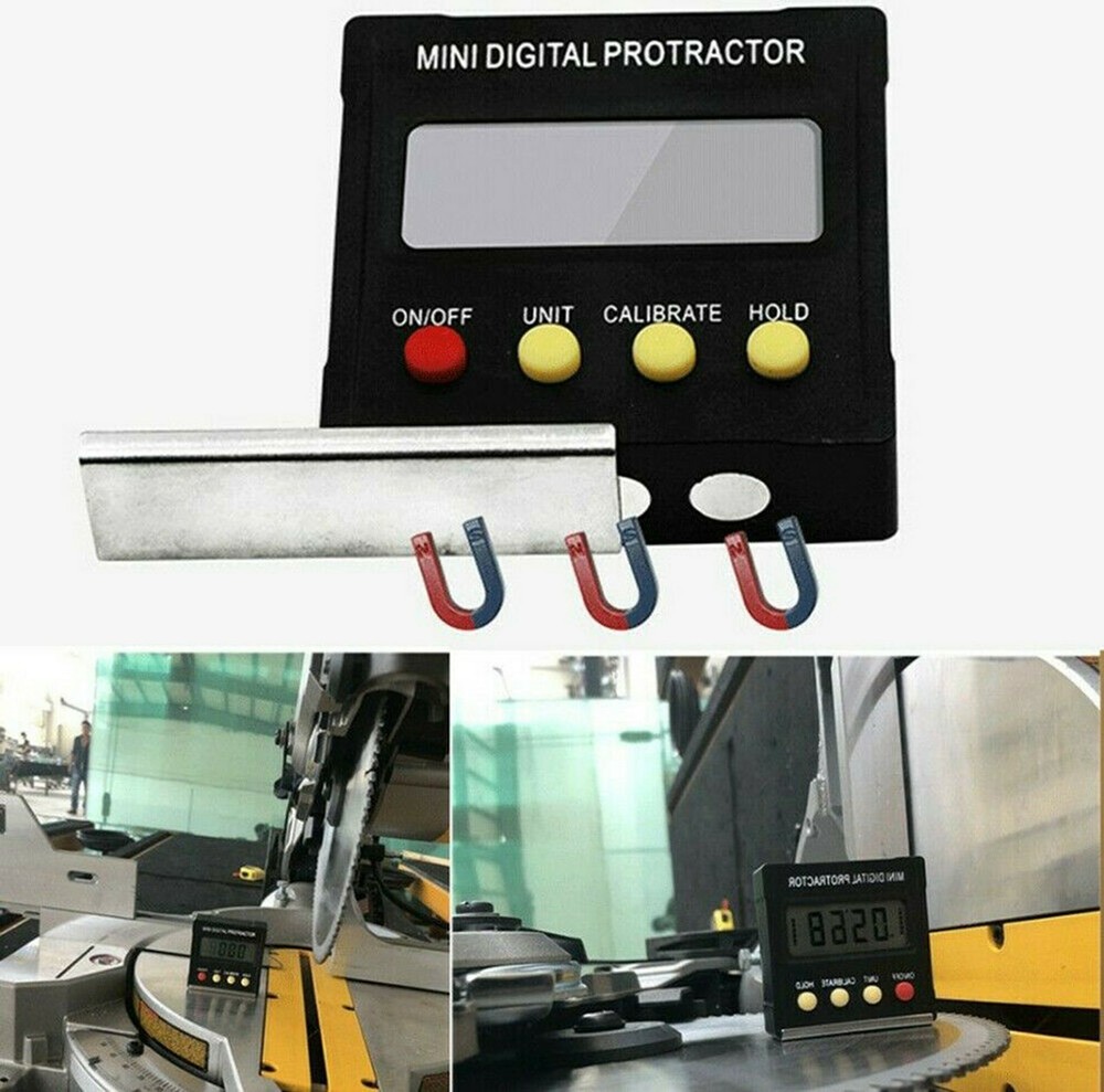 Digital LCD Protractor Gauge Level Box Angle Finder Inclinometer Magnet Meter US
