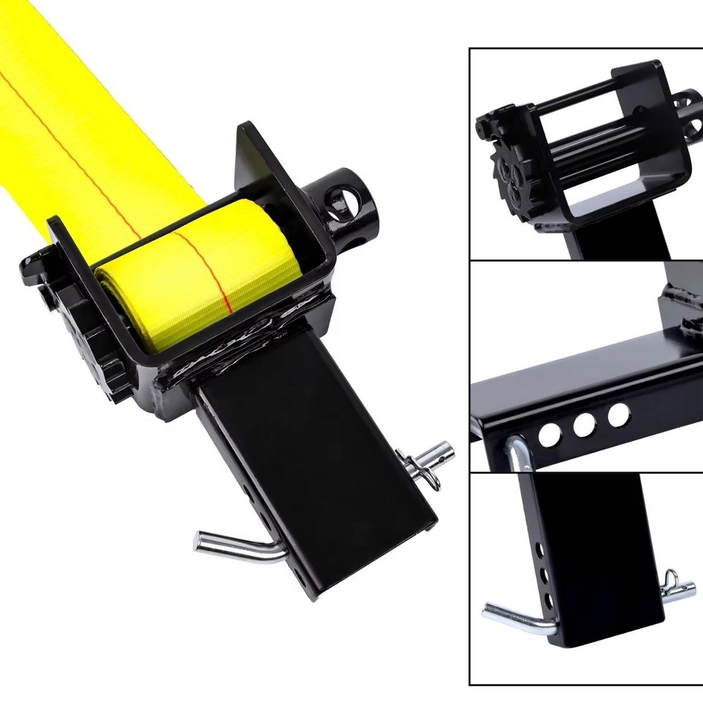 Trailer Stake Pocket Winch Flatbed Utility Set, 4 Pack Flatbed Winch Tie Down,