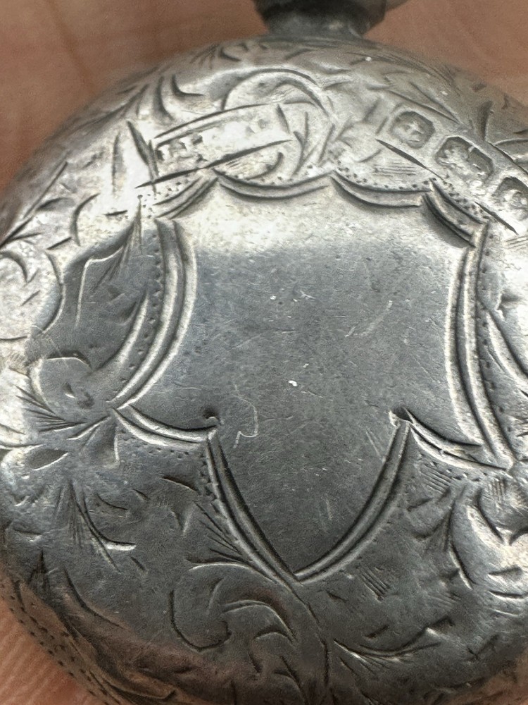 Antique Solid Silver Hallmarked Sovereign Single Side Opening Case
