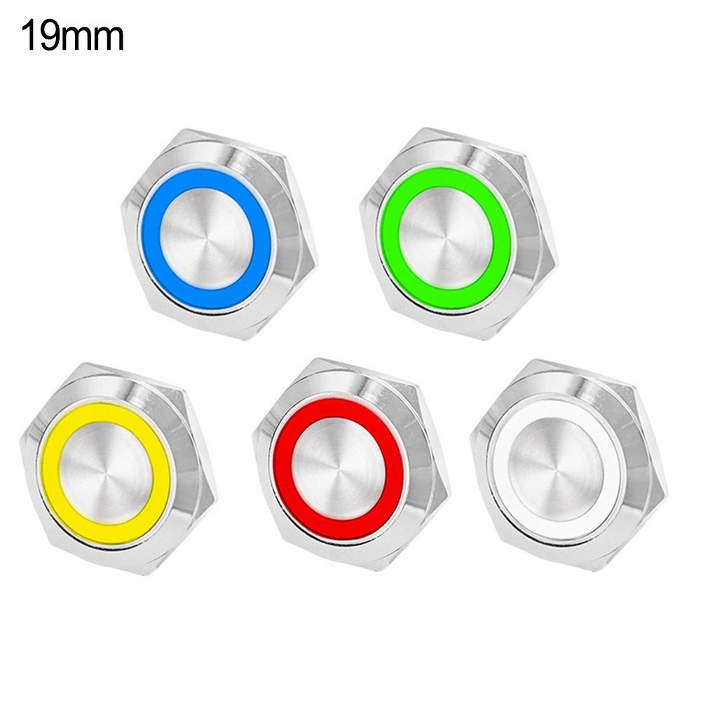 3pcs Metal Push Button Switch with Compact Design and Waterproof Features