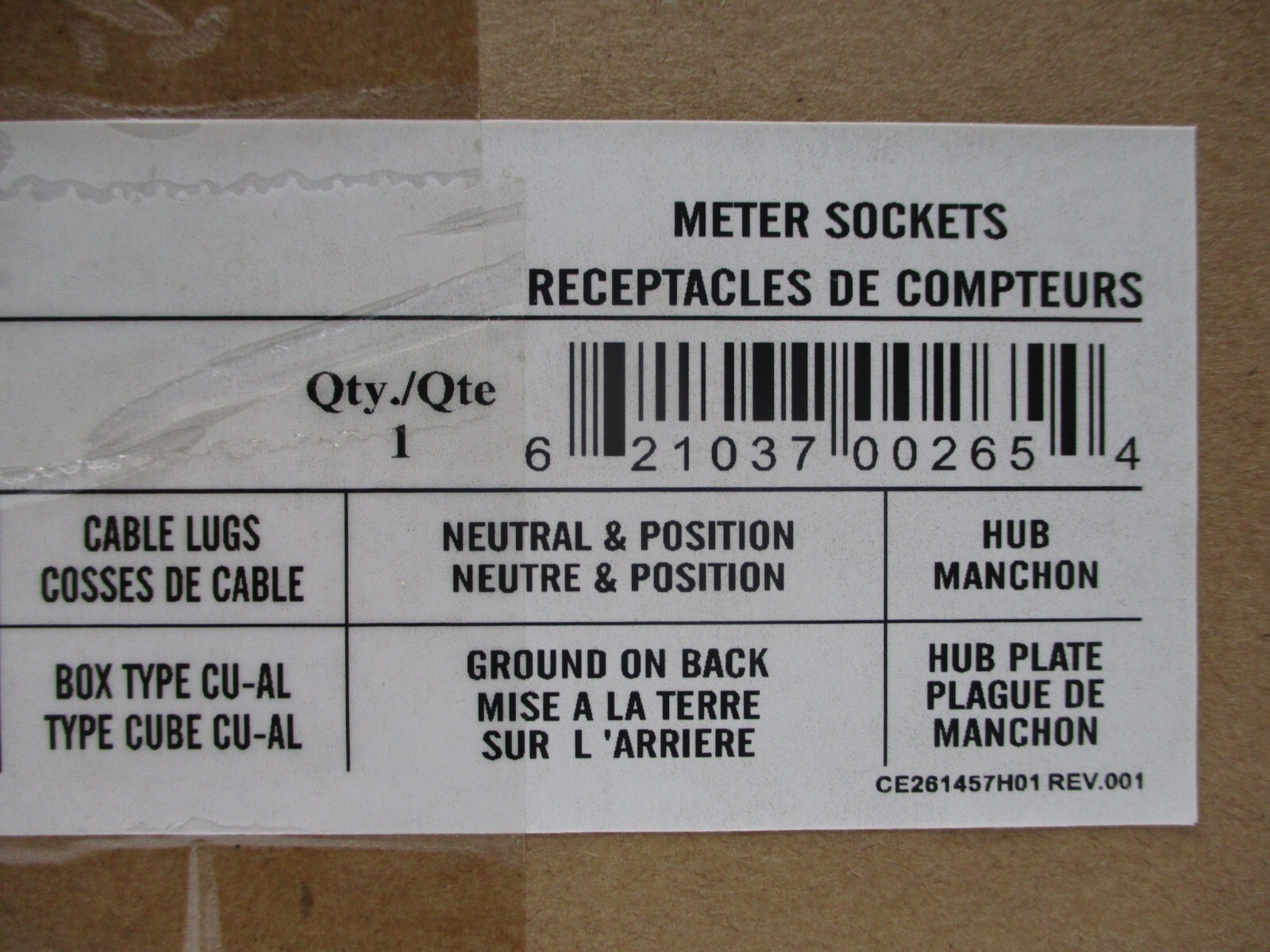 NEW Eaton 220KN1 200 Amp Double Meter Socket 600V 200A NIB