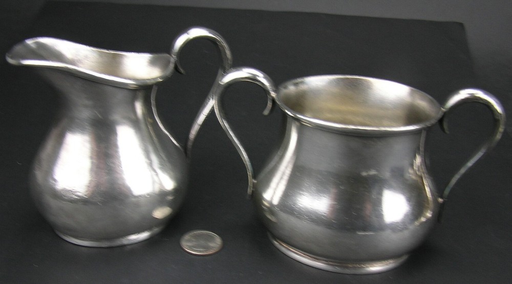 Antique Meriden Heavy Silver Plated Hotel / Restaurant Quality Sugar Creamer Jug