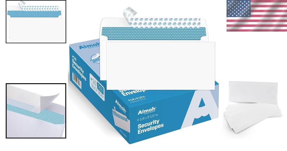 Ultra Strong Self Seal Security Envelopes, 24LB, 500
