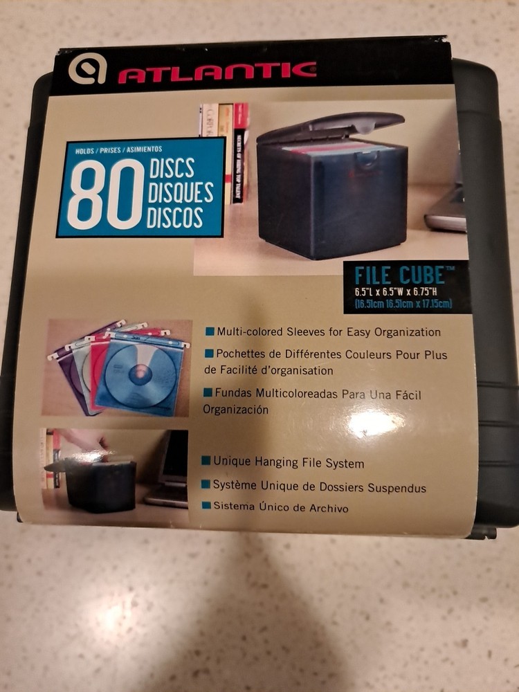 Atlantic 80 Disc File Cube Hardcase CD /DVD / Blu-ray Storage