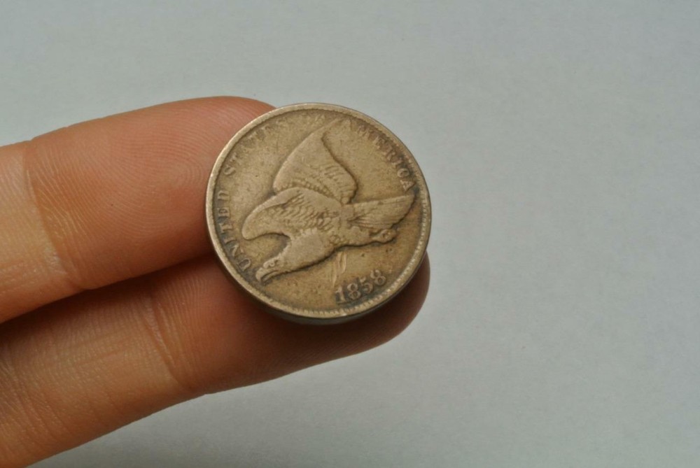 1858 Flying Eagle Cent, Fine Condition - Small Letters - C8071