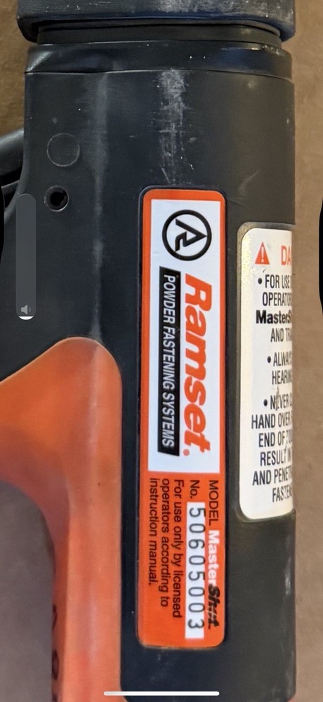 Ramset Master Shot 0.22 Caliber Powder Actuated Tool Used