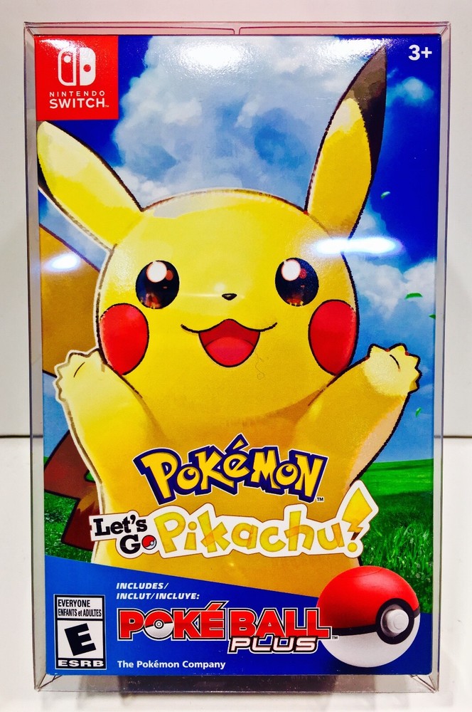 1 Box Protector For Pokemon Let's Go Pikachu & Let's Go Eevee Nintendo Switch
