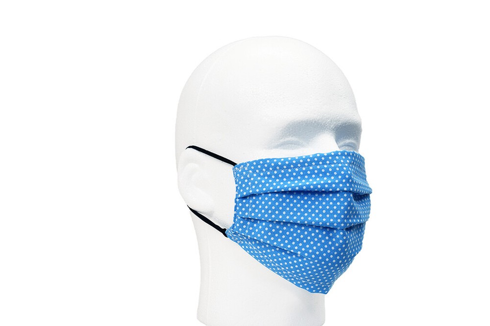 Blue Polka Dot Face Mask