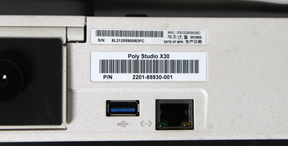 Poly Studio X30 Video Conferencing Camera - No Stand / Front Panel