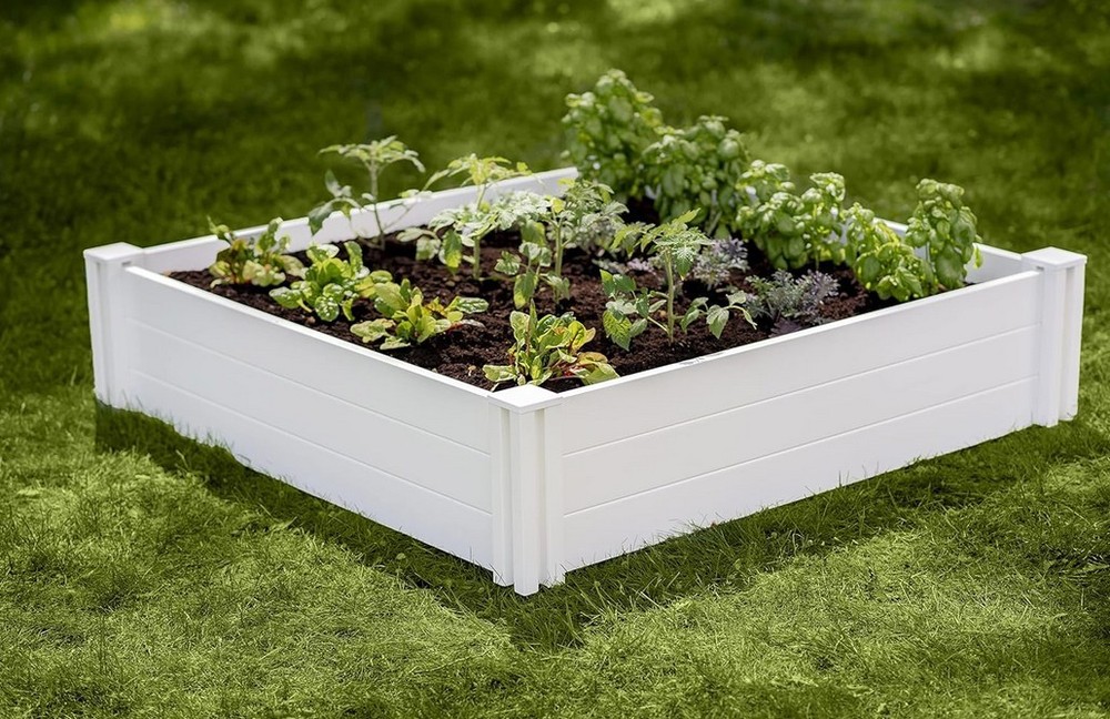 Vita Vinyl Raised Garden Bed (White) - New
