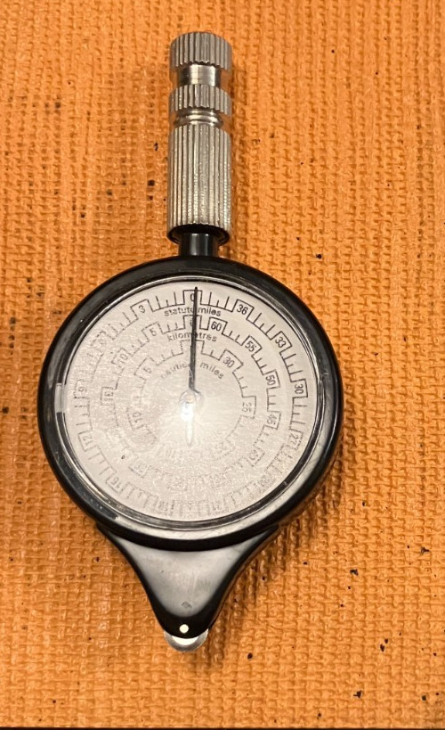 Vintage Map Measuring Wheel - Double Sided - Different Units Working 10cm (503a)