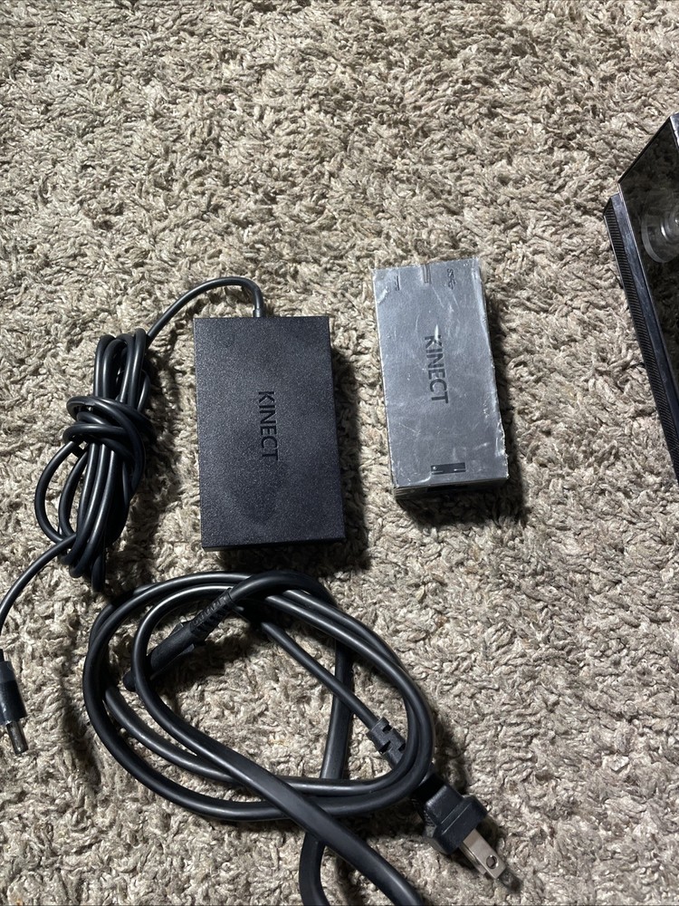 Microsoft Xbox Kinect Sensor Bar Camera w/ Adapter Black Model 1595 Tested OEM