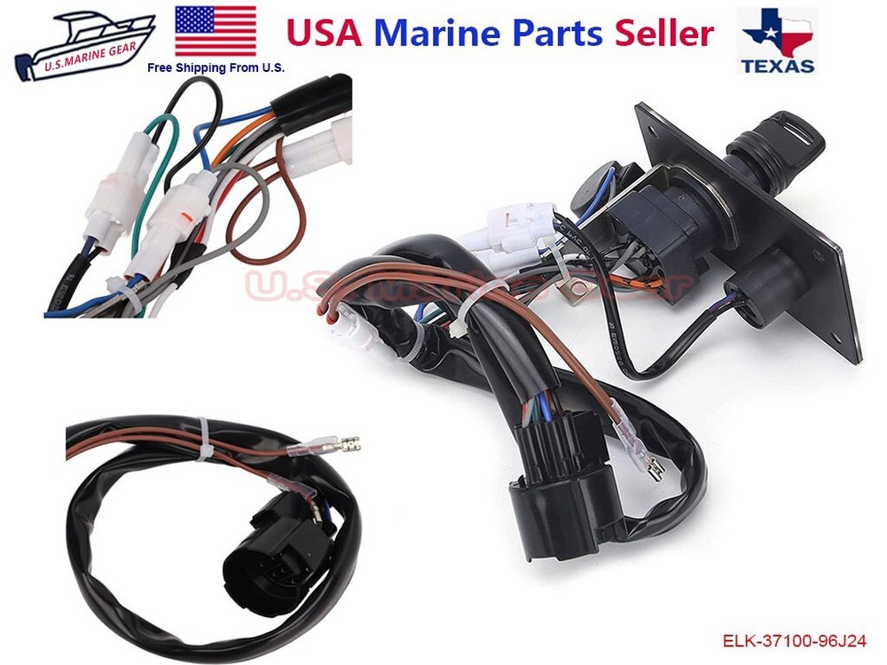 Ignition Key Switch Panel for Suzuki Outboard Top Remote Control Box 37100