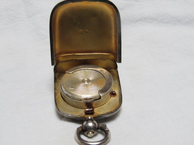 Antique English Sterling Match Safe & Coin Holder