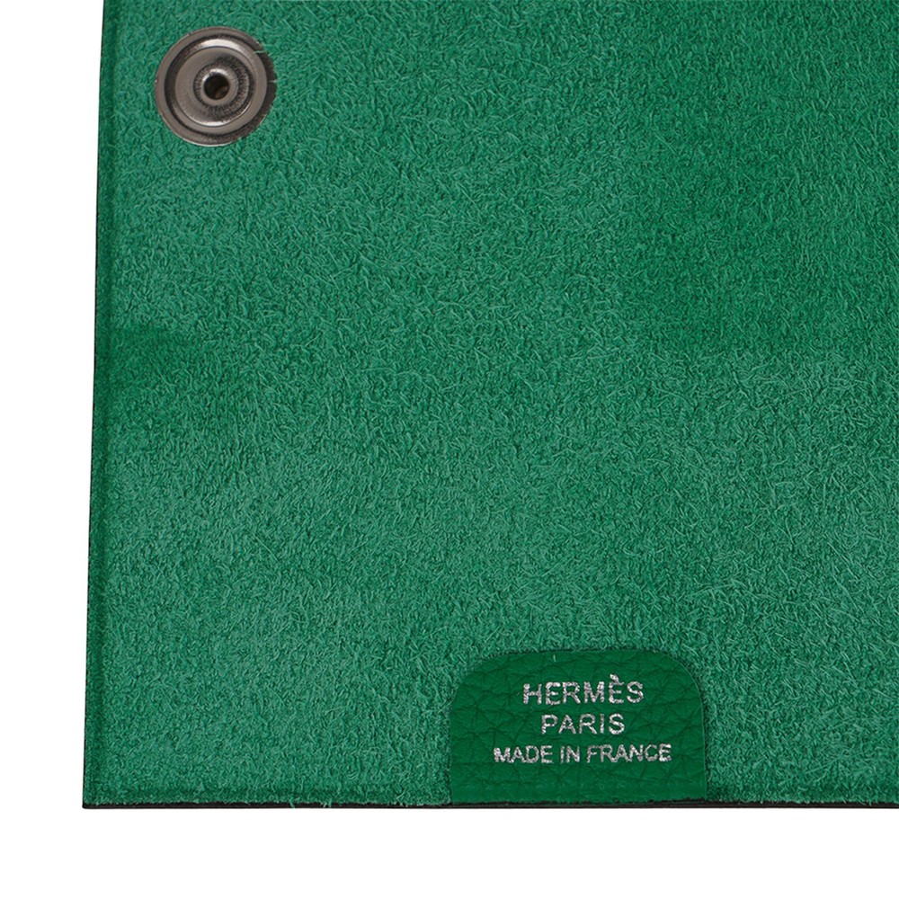 Hermes Ulysse Mini Notebook Cover Vert Bamboo New