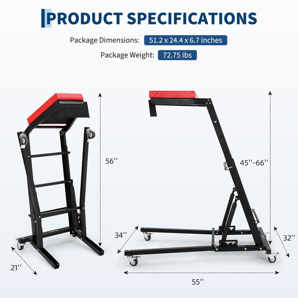 400LB Adjustable Height Auto Creeper |Capacity, 6 Wheels, Foldable Frame