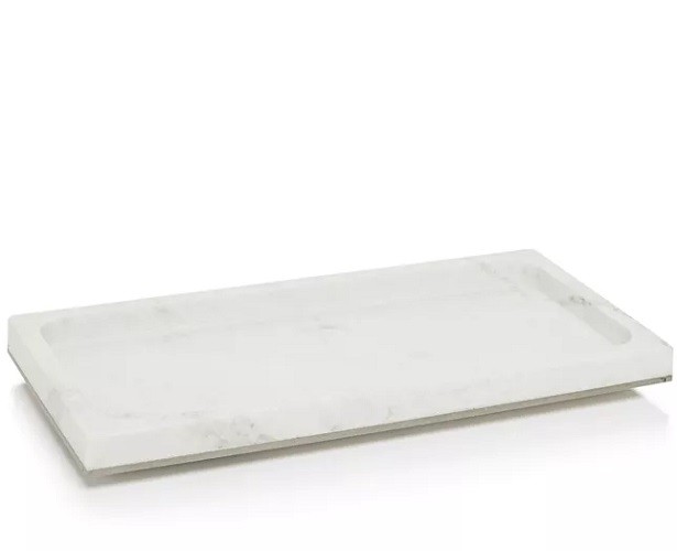 Sferra Pietra Marble Storage Tray WHITE / SILVER  $109.00