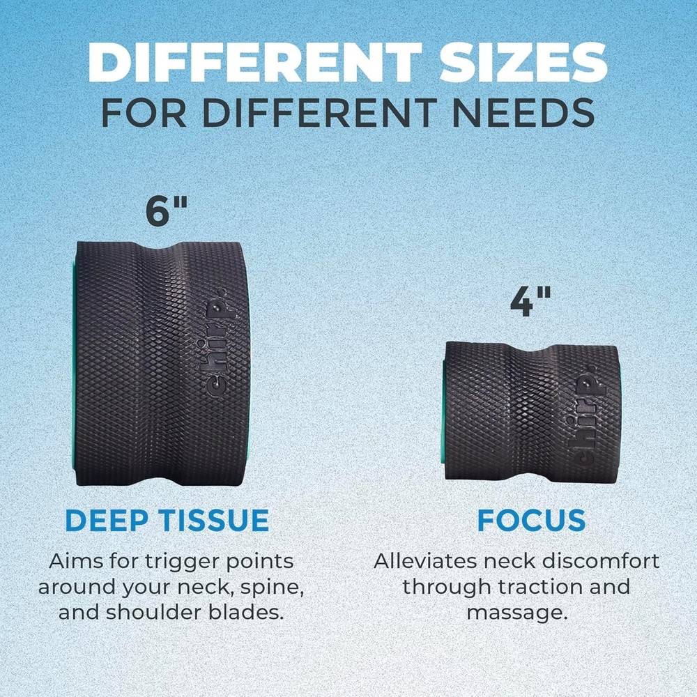 Target Back & Neck Foam Roller 2-Pack, Spinal Decompression Massage Tool, Sup...