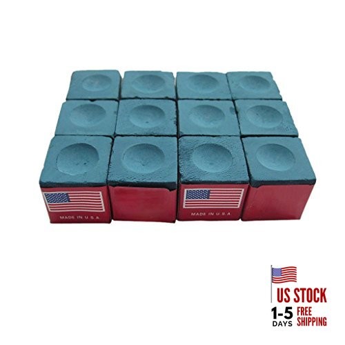 Master Billiard/Pool Cue Chalk Box, 12 Cubes Blue
