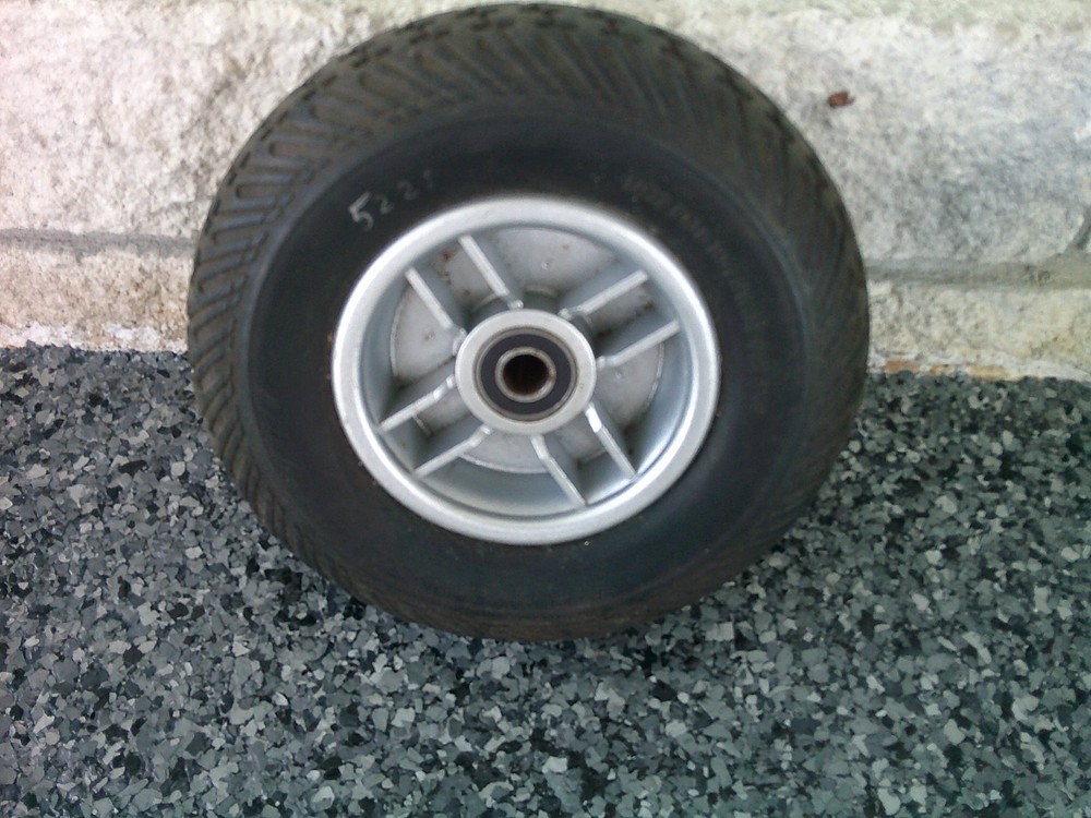 2 X 8 Front Wheel 4 Spoke Black on Silver # 5228