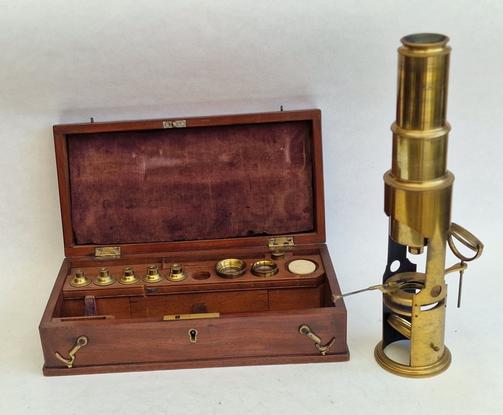 Antique Martins Type Drum Microscope