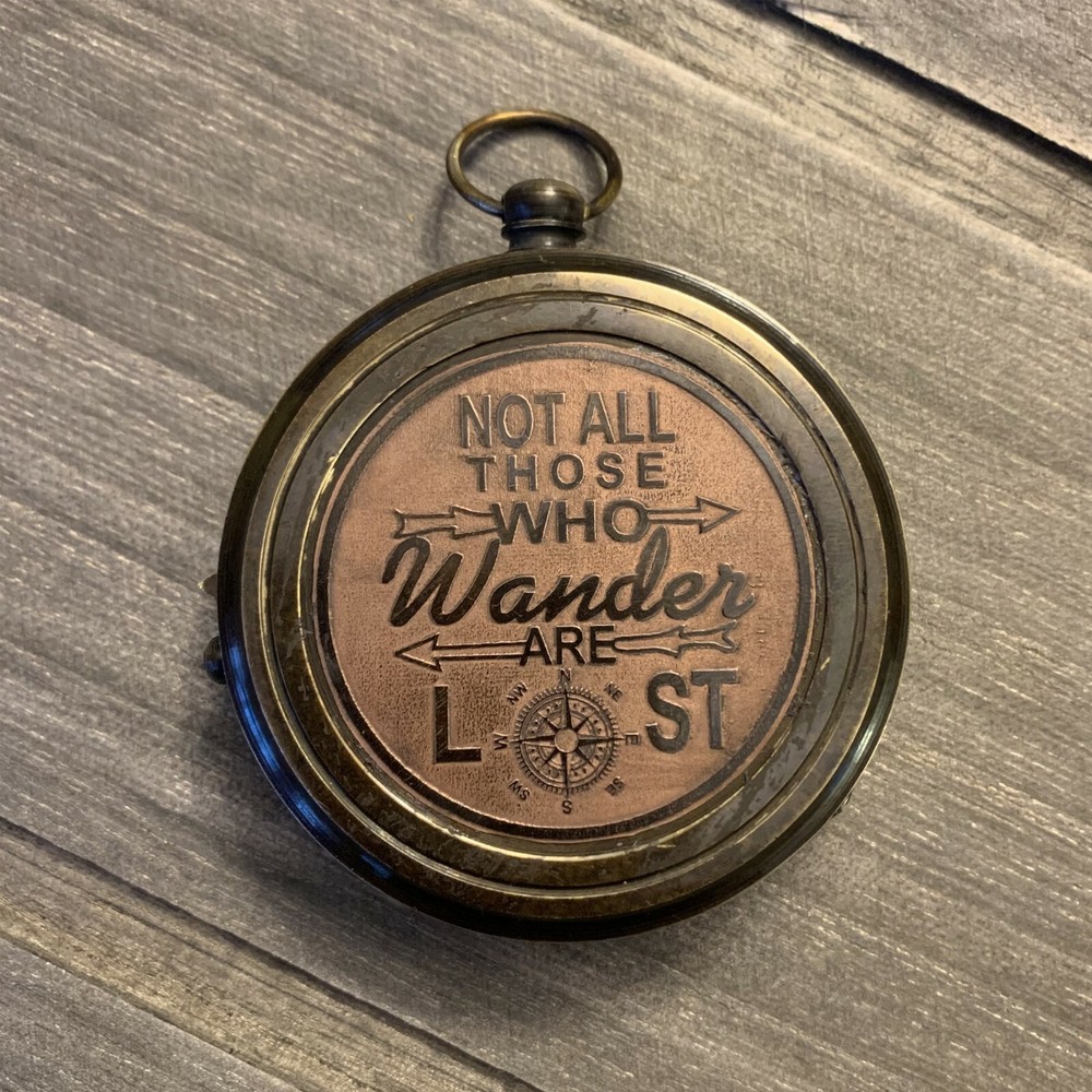 Solid Brass Nautical Pocket Compass Adventure Gift