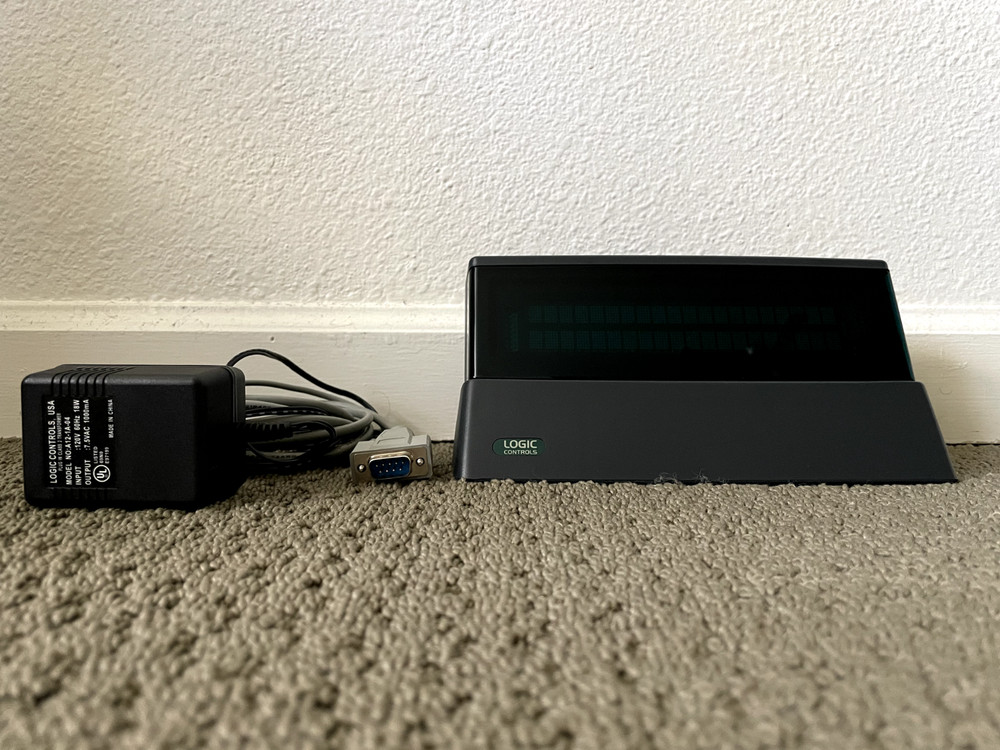 Logic Controls LT9000U-GY - Table Top Display + AC Adapter + Serial-to-USB Cable