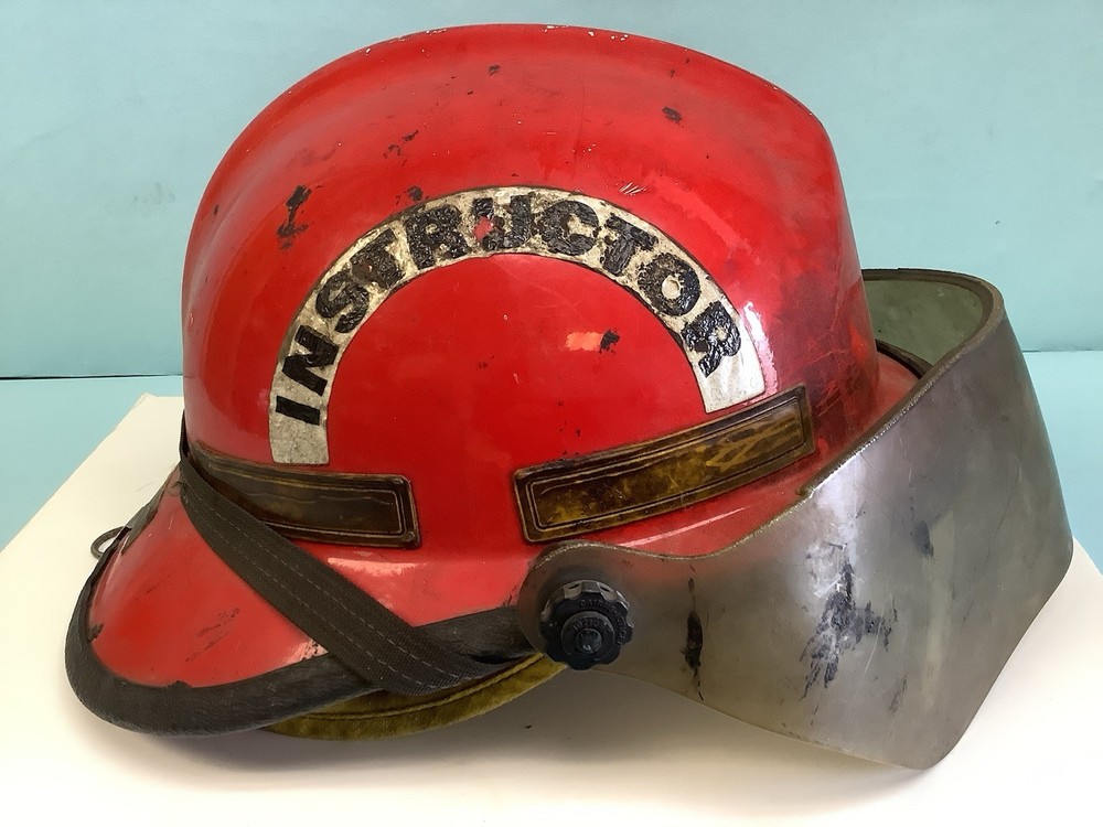 Instructor Fire Helmet Cairns & Bros. Red with Shield