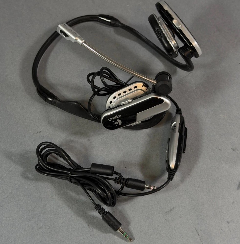 Logitech H555 USB 2.0 Behind-the-Head Foldable Stereo Headset w/ Case