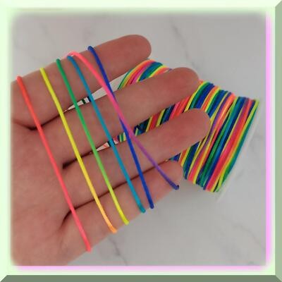 328ft Rainbow Nylon String Cord for Hair and Crafts