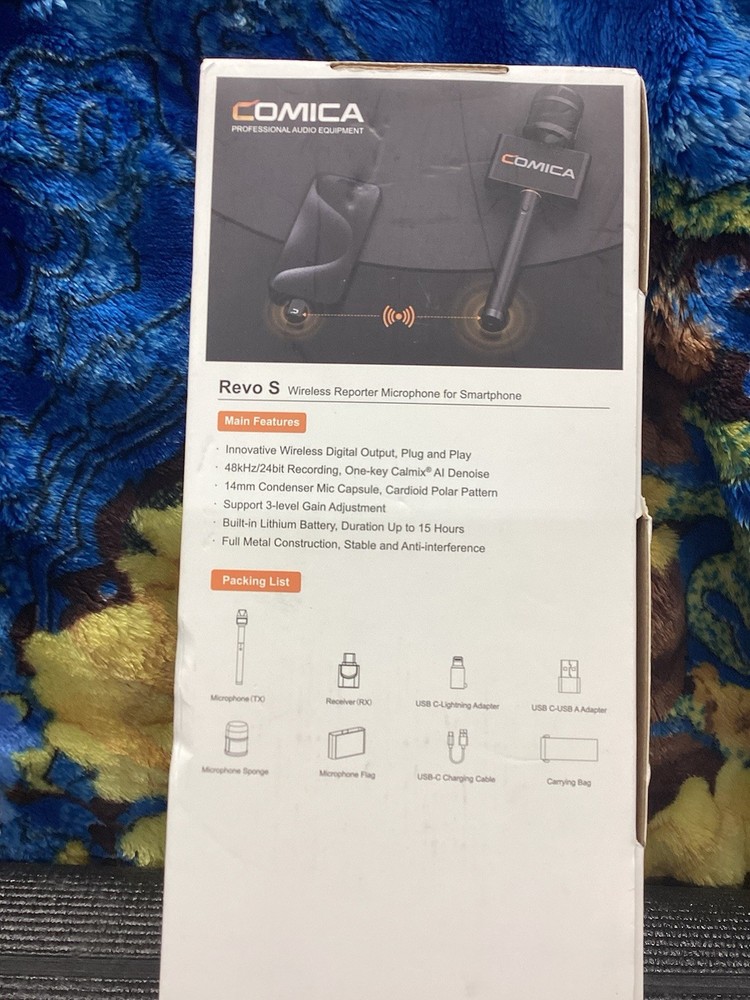 COMICA Revo S Wireless Reporter Microphone Compatible with Windows Mac OS Stream