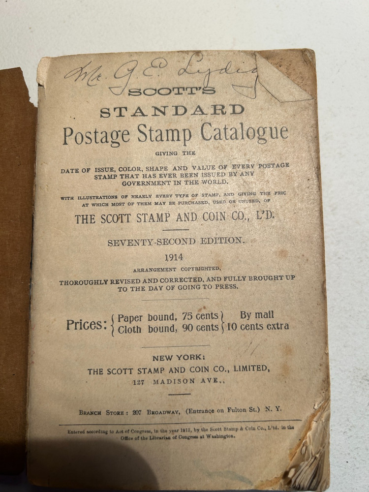 1914 And 1915 Scott's Stamp Catalogs, Used Condition See Pictures