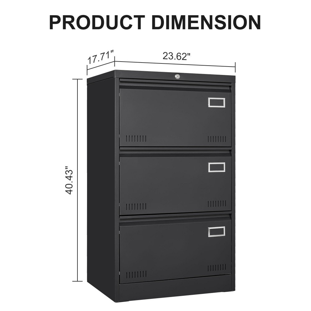 Filing Cabinet Lateral File Cabinet 3 Drawer Locking
